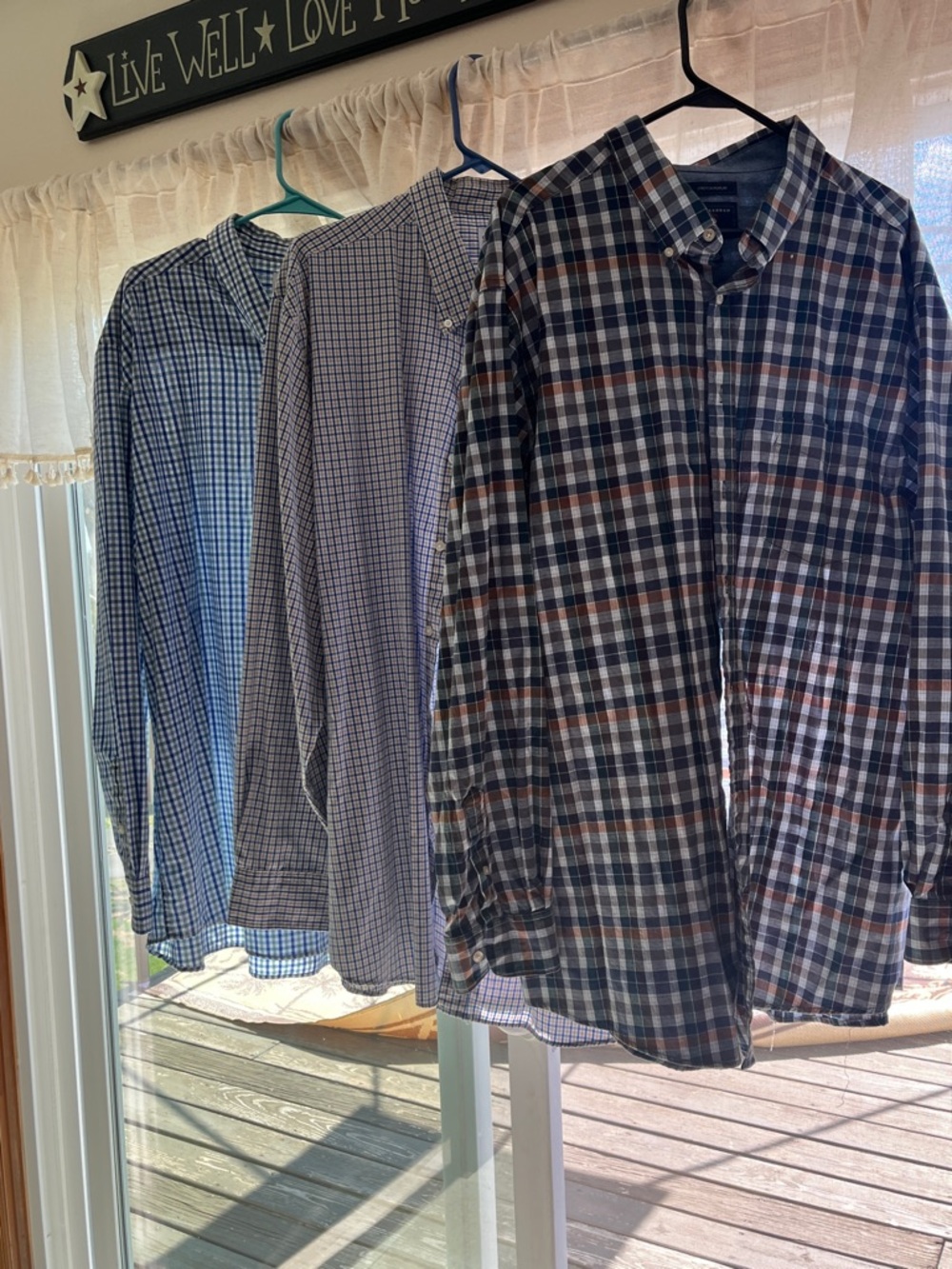 Saddlebred Men's Plaid Button-Down Shirt - Blue, Brown & White